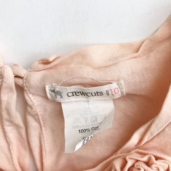 Crewcuts peachy flowy dress VGUC - very light discolouration 10Y - Picture 5 of 6